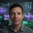 Cybersecurity consultant discussing incident response notes in a secure operations room